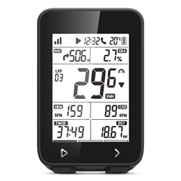 Doorslay Ordinateurs de vélo Doorslay Compteur de vélo GPS BT5.0 Ant+ Rechargeable IPX7 Compteur kilométrique de vélo résistant à l'eau avec Navigation GPS Rappel d'appel Entrant