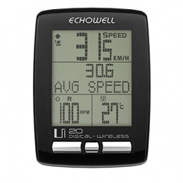 Echowell Ordinateurs de vélo Echowell ciclocomputer ui20 sans Fil Cadence Noir (ciclocomputer) / Bike Ordinateur ui20 sans Fil Cadence Black (Bike Computers)