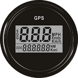 ELING Ordinateurs de vélo ELING Compteur de compteur de vitesse GPS Digital ODO garanti pour bateau de voiture avec rétroéclairage 2 pouces (52mm) 12V / 24V