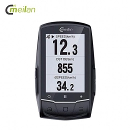 Festnight Ordinateur de vélo de Navigation GPS M1 Compteur de Vitesse Cadence Fréquence Cardiaque 2,6"Ordinateur de Cycle BLE4.0