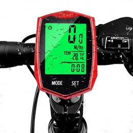 FOXNSK Bicyclette Ordinateur sans Fil, Imperméable Vélo Compteur de Vitesse avec LCD Rétro-éclairage Afficher Cyclisme Ordinateur Automatique Réveillez-Vous 24 Multifonction