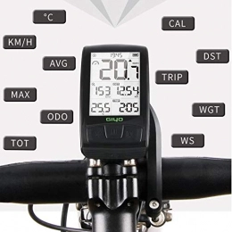 GIAO Ordinateur de vélo, sans Fil Bluetooth vélo Support de Montage d'ordinateur Compteur de Vitesse/capteur de Cadence/odomètre Ipx5 LED Compteur de vélo numérique