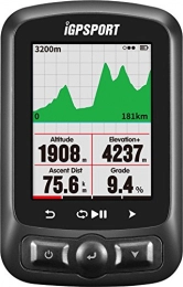 iGPSPORT Ordinateurs de vélo GPS Compteur vélo sans fils ANT + Fonction iGPSPORT iGS618 avec la navigation de carte routière IPX7 imperméable à l'eau (afficher en français)
