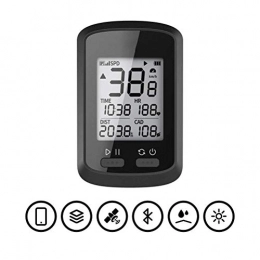 Haplws Ordinateur de vélo Bluetooth 5.0 Compteur de Vitesse de vélo sans Fil IPX7 Rétro-éclairage étanche LCD Affichage Vélo