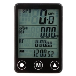 Heqianqian Accessoires Heqianqian Compteur de vitesse sans fil avec bouton tactile LCD rétroéclairé étanche pour vélo Compteur de vitesse Odomètre Tracker de cyclisme étanche