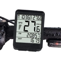 Heqianqian Ordinateurs de vélo Heqianqian Ordinateur de vélo étanche sans fil LCD Odomètre Compteur de vitesse pour vélo Compteur de vitesse Odomètre Traqueur de cyclisme étanche