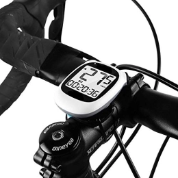 HEWXWX Accessoires HEWXWX Calcul De Cyclisme sans Fil GPS, avec Batterie Rechargeable Compteur De Vitesse OdomèTre Fournitures Professionnelles De VéLo De DonnéEs DéTailléEs ImperméAbles, White