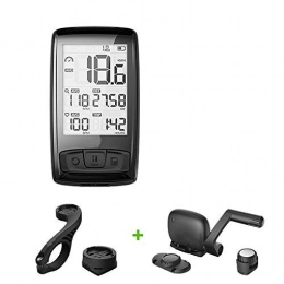 HJTLK Accessoires HJTLK Ordinateur de vélo, Ordinateur de vélo sans Fil Vélo de Route Vélo Compteur de Vitesse Capteur de Cadence de Vitesse VTT Bluetooth Ant + Moniteur de fréquence Cardiaque