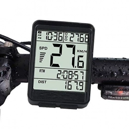 HJTLK Ordinateurs de vélo HJTLK Ordinateur de vélo, étanche sans Fil LCD Compteur kilométrique vélo Ordinateur vélo Compteur de Vitesse Vert rétro-éclairage vélo