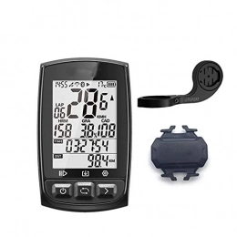 HONGLONG Ordinateurs de vélo HONGLONG Ordinateur de vélo 12 Fonctions Compteur de Vitesse vélo, avec GPS, étanche IPX7, Compteur rétro-éclairage LCD pour en Temps réel Vitesse Trackin, S
