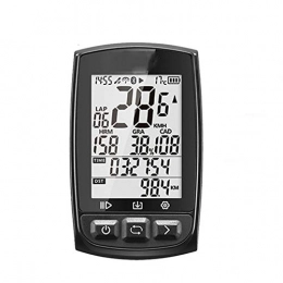 HONGLONG Ordinateurs de vélo HONGLONG Ordinateur de vélo 12 Fonctions Compteur de Vitesse vélo, avec GPS, étanche IPX7, Compteur rétro-éclairage LCD pour en Temps réel Vitesse Trackin, XS