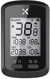 HSJ Ordinateurs de vélo hsj WDX- Vélo GPS Version Anglaise sans Fil Mesure de Vitesse (Color : Black, Size : One Size)