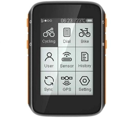 HUBi GPS sans Fil Ordinateur de vélo, 2,4 Pouces rétroéclairé Grand écran étanche avec Bluetooth vélo Compteur de Vitesse 5.0ANT + APP Sync capteur