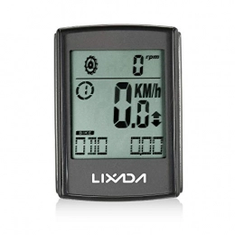 HXiaDyG Ordinateurs de vélo HXiaDyG Compteur de vélo multifonction sans fil 2 en 1 LCD Compteur de vitesse étanche Tachymètre multifonction pour VTT (Taille unique, couleur : noir)