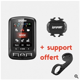 IGPSPORT France iGS620C - Pack Compteur de vlo GPS capteur de Cadence et Support dport