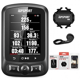 iGPSPORT Accessoires iGPSPORT iGS 620 Ordinateur de vélo sans fil étanche GPS WiFi / ANT + / Bluetooth Combo Pack avec moniteur de fréquence cardiaque Support de vélo Capteur de vitesse de cadence (Combo 2)