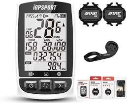 iGPSPORT Ordinateurs de vélo iGPSPORT iGS50E Compteur de vélo sans fil avec fonction ANT+ Compteur de vitesse GPS avec support pour vélo Capteur de vitesse Cadence (Combo 3)
