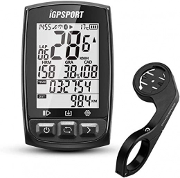 iGPSPORT Accessoires IGPSPORT iGS50E Compteur Vélo GPS Ant+ sans Fil Blanc Noir avec Support Grand Écran 2, 2''