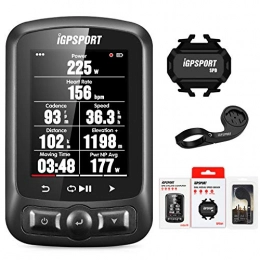 iGPSPORT Ordinateurs de vélo iGPSPORT iGS620 Ordinateur de vélo sans fil étanche GPS WiFi / ANT + / Bluetooth Combo Pack avec moniteur de fréquence cardiaque Support de vélo Capteur de vitesse de cadence (Combo 1)
