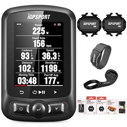 iGPSPORT Accessoires iGPSPORT iGS620 Ordinateur de vélo sans fil étanche GPS écran LCD couleur avec WiFi / ANT+ / Bluetooth Combo Pack avec moniteur de fréquence cardiaque Support vélo Capteur de vitesse Cadence (Combo 5)