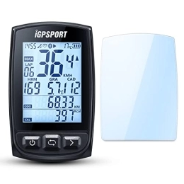 iGPSPORT Accessoires iGPSPORT Ordinateur de vélo 50S sans fil, compteur kilométrique et compteur de vitesse étanche avec fonction de réveil automatique et écran LCD rétroéclairé de 5, 6 cm, Bluetooth ANT+ pour VTT