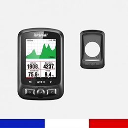 iGPSPORT Ordinateurs de vélo iGS618BHN Pack Compteur de vélo GPS High Tech + Coque Noire
