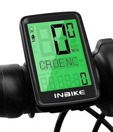 INBIKE Ordinateurs de vélo INBIKE Compteur Velo sans Fil GPS VTT Accessoires Compteur de Vitesse Equipement Ordinateur de Kilometreur de Fréquence d'échantillonnage, de Kilomètres Vert
