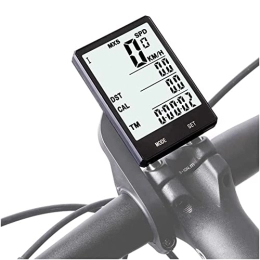 JKLL Accessoires JKLL Compteur de vitesse pour vélo - Odomètre - Sans fil - Étanche - Avec écran LCD - Pour VTT, vélo de route