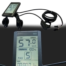 SPORTARC Ordinateurs de vélo JN LCD-S830 Écran LCD pour vélo électrique, compteur de vitesse de vélo, compteur kilométrique SM E-Bike 5 broches 24 V 36 V 48 V