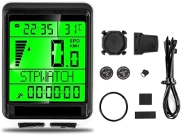 JOSN Accessoires JOSN Compteur de Vélo Ordinateurs Étanche Numérique sans Fil avec Rétroéclairage LCD Chronomètre Odomètre pour Vélo Vélo