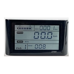 KIKAPA Compteur LCD LCD S900, Accessoires de Remplacement de Conversion au Lithium de Vélo à Affichage Multi-Informations 36V48V Prise Imperméable