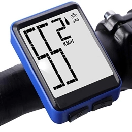 Lesrly-Cycle Ordinateurs de vélo Lesrly-Cycle Compteur de Vitesse de vélo et Compteur kilométrique, Ordinateur de vélo étanche sans Fil, réveil Automatique avec écran LCD, Convient à Tous Les vélos, Bleu