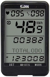 LFDHSF Ordinateurs de vélo LFDHSF Compteur kilométrique avec Compteur de vélo sans Fil avec capteur de Cadence Filaire contrôle LCD étanche rétroéclairage minuterie Cycliste