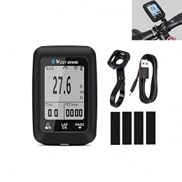 LULUMI Compteur de vitesse pour vélo - Compteur de vitesse GPS - Sans fil - Étanche - Pour vélo de route et VTT - Rétroéclairage Bluetooth