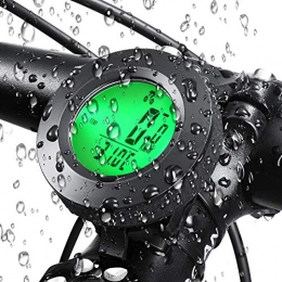 Lurowo Ordinateurs de vélo Lurowo Compteur de vitesse sans fil étanche pour vélo - Odomètre rond - Trois couleurs - Réveil automatique lumineux - Écran LCD rétroéclairé - Accessoires de vélo sûrs