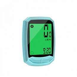 Maoviwq Ordinateurs de vélo Maoviwq Compteur de vitesse numérique sans fil étanche pour vélo avec écran LCD, chronomètre, compteur de vitesse (taille : taille unique, couleur : bleu clair)