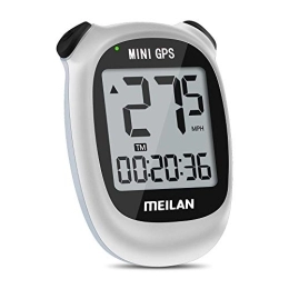 Meilan Accessoires MEILAN M3 Mini compteur de vitesse de vélo sans fil GPS pour ordinateur de vélo GPS avec écran LCD, compteur de vitesse pour vélo et vélo pour distance de suivi, vitesse (blanc)