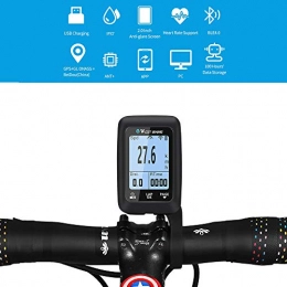 Mengen88 Accessoires Mengen88 Compteur de Vitesse GPS de Compteur kilométrique de vélo pour vélo, Ordinateur de Cycle de capteur de Mouvement de rétro-éclairage de réveil LCD étanche, pour Suivre la Vitesse de Conduite