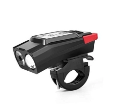 NIVOK Ordinateurs de vélo NIVOK Ordinateur de vélo vélo Avant lumière USB Rechargeable 800 lumens lumières de vélo avec klaxon sans Fil odomètre 3 en 1 Accessoires de vélo (Rouge)