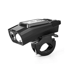 NIVOK Ordinateurs de vélo NIVOK Ordinateur de vélo vélo Avant lumière USB Rechargeable 800 lumens vélo lumières avec klaxon sans Fil odomètre 3 en 1 vélo Accessoires (Noir)