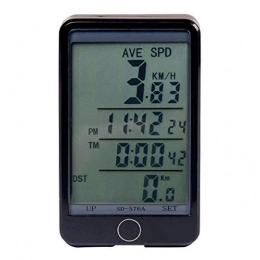 Odomètre de Vélo Ordinateur de vélo imperméable avec rétroéclairage Vélo sans Fil Compteur de Vitesse de vélo Odomètre Vélo chronomètre Ordinateur de vélo (Couleur : Black1, Size : One Size)