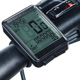 Ordinateur de vélo avec rétroéclairage LED Compteur de Vitesse avec chronomètre/Vitesse Moyenne/Temps de Trajet pour vélo de Montagne Spin Bike Exercice intérieur/extérieur YangYM