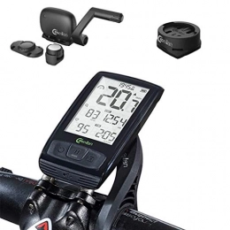 AJL Ordinateurs de vélo Ordinateur de vélo sans Fil Compteur kilométrique avec Compteur de Vitesse et CadenceSensor, en Plein air rétro-éclairage étanche IML Bluetooth et Ant + Ordinateur vélo CE USB