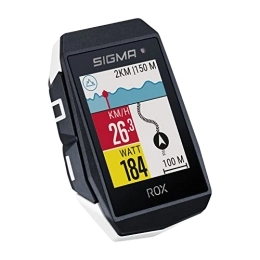Sigma Sport Accessoires Pack SIGMA Sport ROX 11.1 Evo Blanc HR Set | Compteur Cycle GPS sans Fil & Navigation avec capteur de fréquence Cardiaque Inclus | Navigation GPS en extérieur avec fonctionnalités intelligentes