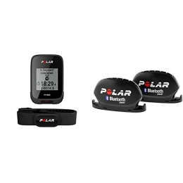 Polar Accessoires Polar - M460 - Compteur Vélo GPS Intégré avec Ceinture Capteur de Fréquence Cardiaque - Noir & Kit Capteur de Vitesse et Capteur de Cadence Bluetooth Smart