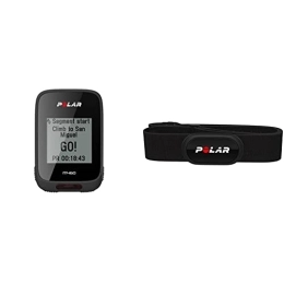 Polar Accessoires Polar - M460 - Compteur vélo GPS Intégré - Noir & H10+ Capteur de Fréquence Cardiaque Haute précision - Bluetooth, Ant+, ECG / EKG - émetteur Cardiaque Waterproof avec Ceinture Pectoral