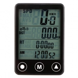 PQXOER Accessoires PQXOER Compteur de vitesse sans fil avec bouton tactile LCD rétroéclairé étanche pour vélo Compteur de vitesse Odomètre Tracker de cyclisme étanche