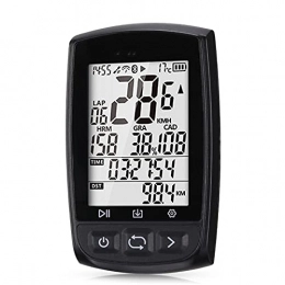 PQXOER Ordinateurs de vélo PQXOER Compteur de vélo Bluetooth 4.0 sans fil GPS ANT+ étanche pour vélo Compteur de vitesse Odomètre Tracker de cyclisme étanche