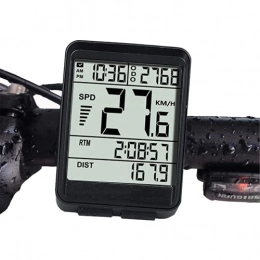 PQXOER Ordinateurs de vélo PQXOER Ordinateur de vélo étanche sans fil LCD Odomètre Compteur de vitesse pour vélo Compteur de vitesse Odomètre Traqueur de cyclisme étanche