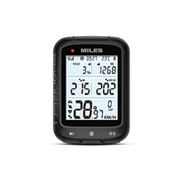 SHANREN Ordinateurs de vélo SHANREN Miles GPS cyclones – Ordinateur vélo ble et Ant + Wireless avec Styma puissance, rétroéclairage automatique, Imperméabilité IPX7, Synchronisé avec phare de vélo – Tachymètre GPS amélioré